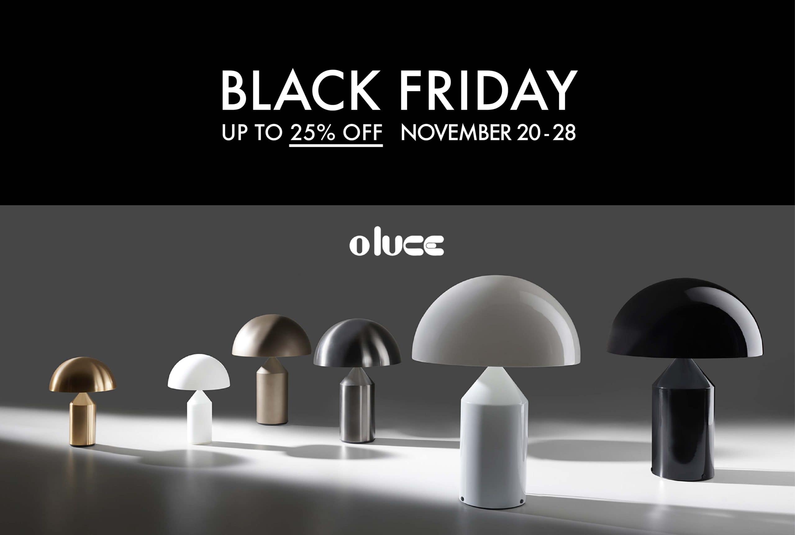 Read more about the article Oluce:  BLACK FRIDAY IS JUST AROUND THE CORNER