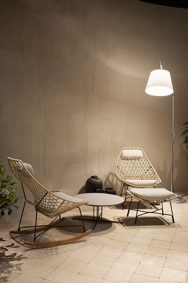 You are currently viewing Potocco: Summer harmonies: featuring the exclusive Cut rocking bergère in a new outdoor panorama