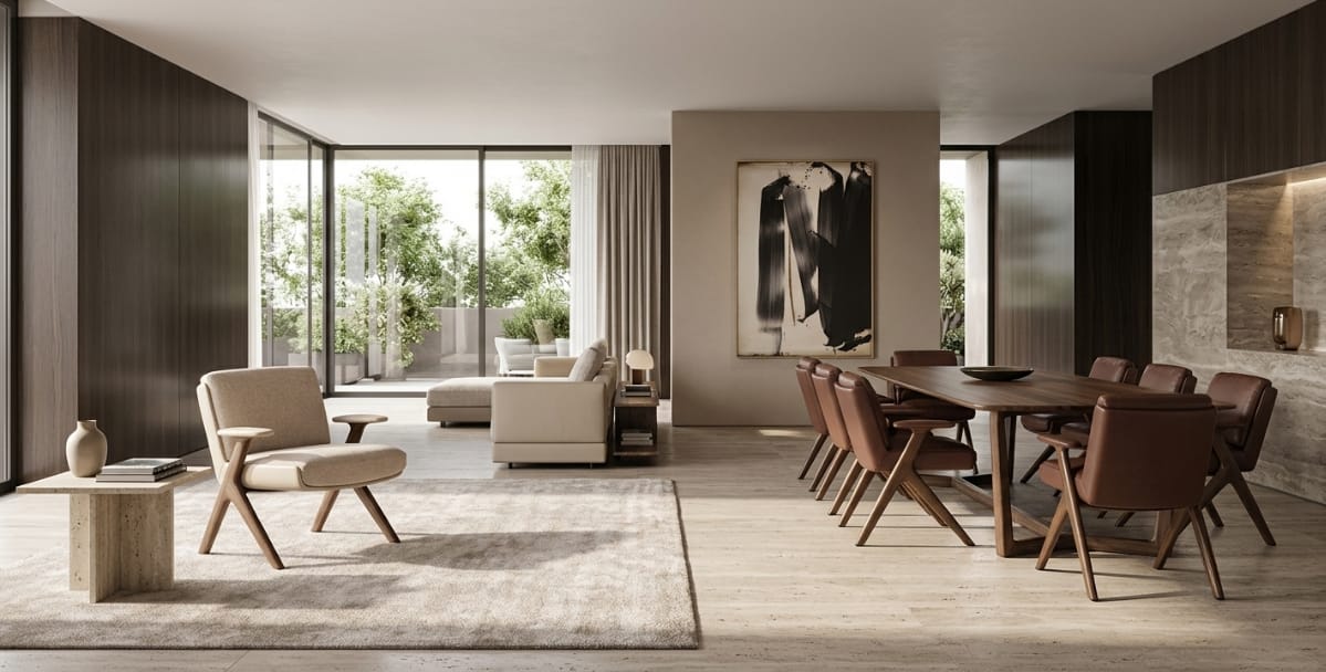 You are currently viewing MINOTTI 2026 COLLECTION | LILLIAM ARMCHAIR AND LILLIAM “DINING”