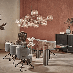 Gallotti&Radice Akiko swivel dining chair